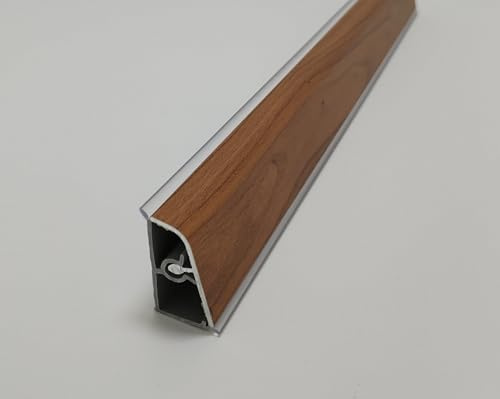 Generico Alzatina per Cucina in PVC con scocca in Alluminio Rivestita in melaminico lughezza 400 cm Compresa di Angoli e finali. (spedizione in modalità Fermo deposito) (Ciliegio, 4 Metri)