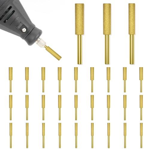 Lot de 30 Fraises d'Affûtage Diamant pour Tronçonneuse - 3 Tailles : 4mm, 4.8mm, 5.5mm - Meules de Précision pour Chaîne Électrique et Thermique - Haute Résistance et Durabilité - Compatible Dremel