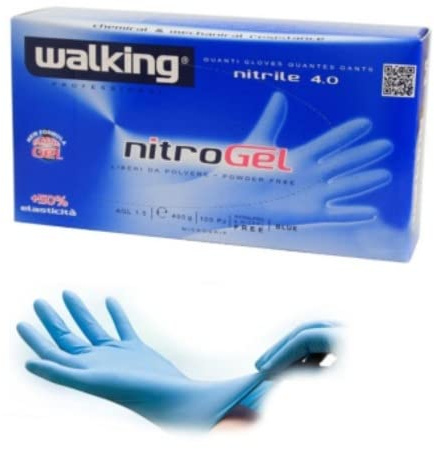 Guanto Nitrogel Nitrile Blu, Pz. 100, Taglia XL