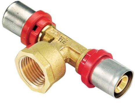 Pressfitting T-Stück F Compact 26 x3,0-3/4 - 26x3,0 für Mehrschichtrohr Pressfitting