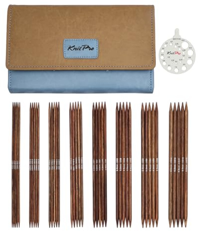 KnitPro Ginger Midi Nadelspiel Set 8 (20cm) | 8 Größen (2.5mm bis 6mm)