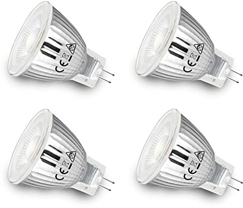 Allesgute GU4 Lampadine LED 5W, MR11 LED Spot Lampadina Luce 12V AC/DC, Diametro 35mm, 400LM, Bianco Neutro, Non Dimmerabile, Lampadine Lampe, Illuminante, Faretto, Set 4 Pezzi