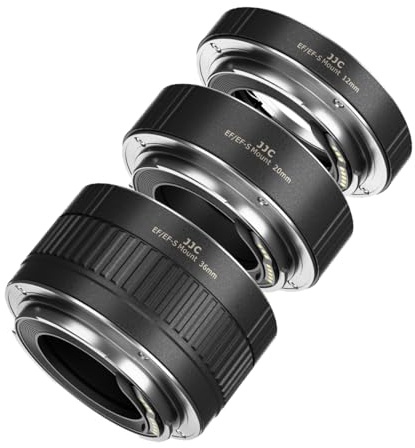 JJC AF Autofokus Zwischenringe 12/20/36MM für Canon EF/EF-S Mount EOS 850D 800D 760D 750D 700D 250D 90D 80D 77D 5DS R 5D II III IV 7D 6D DSLR-Kameras Objektiv