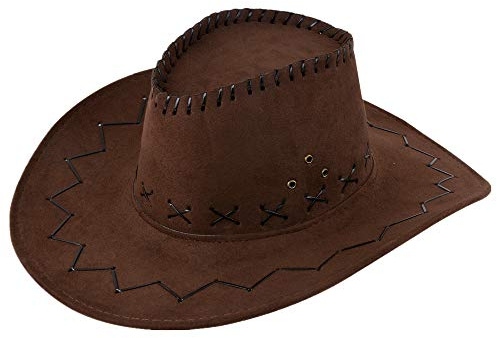 Miobo Cowboyhatt Western Cowgirlhatt för Damer, Herrar och Barn (Svartbrun för vuxna)