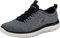 Skechers Men's Summits Louvin, Mocasín Hombre, Negro Blanco, 45 EU