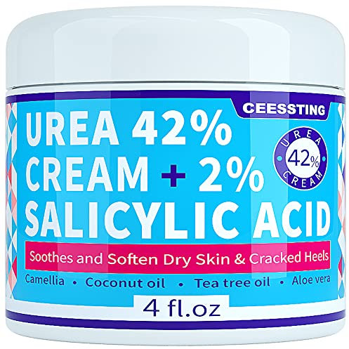 ENVISHA Urea Creme 42 Prozent für Füße – 42% Urea-Fußcreme mit 2% Salicylsäure und Hyaluronsäure – für Füße, Hände, Fersen, Ellenbogen, Nägel und Knie