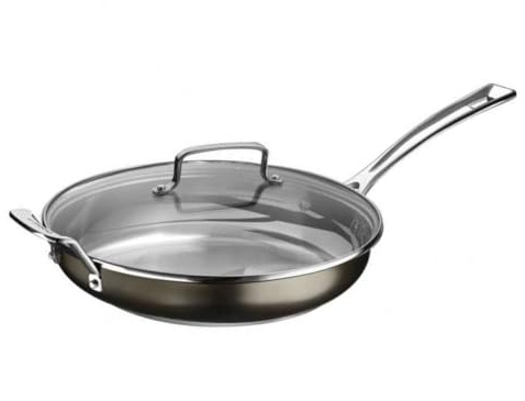 CUISINART 12 Inch Skillet, Black Stainless Steel, BSC722-30H