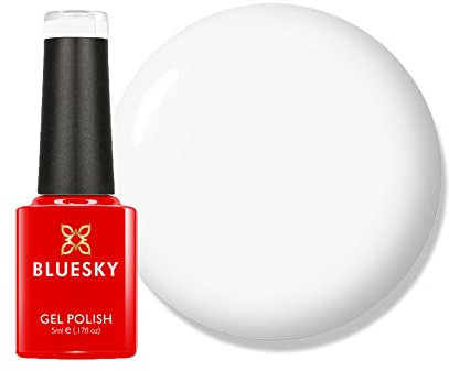 Bluesky Gel Nail Polish, Studio White - 80526, White, Long Lasting, Chip Resistant, 5ml (Requires Drying Under UV LED Lamp)