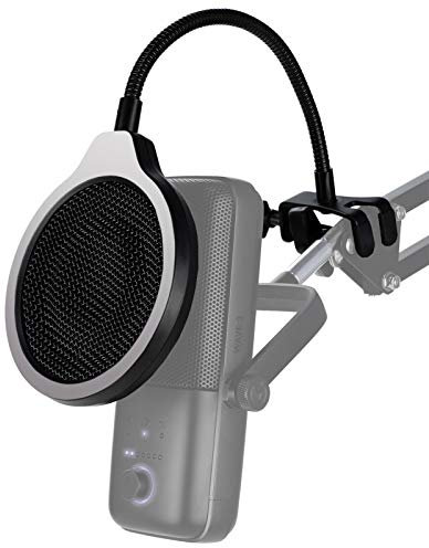 Wave3 Mikrofon Popschutz - Drei Schichten Pop Filter mit Flexiblem 360 ° Schwanenhals Clip Stabilisierungs Arm für Elgato Wave 3 Mikrofon von YOUSHARES