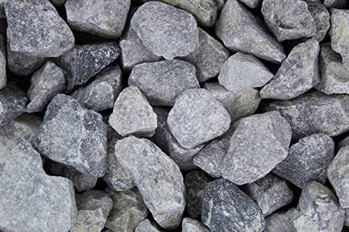 Gabbione decorativa da 5 kg, pietra frammentata grigia, grana 30-50 mm, riempimento gabbione, decorazione da giardino