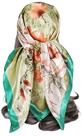 FAIRYGATE Seide Schal Damen Halstücher Seidentuch Schals Halstuch Seidenschal Scarf Bandana Taschentuch Handgelenk Kopftücher Einheitsgröße 78