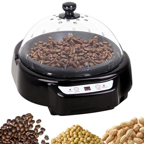 Tostatrice per caffè domestica da 500 W, tostatrice per chicchi di caffè da 500 g Macchina per cuocere il caffè elettrica Temperatura regolabile Essiccato per sesamo, soia, arachidi, tè, frutta secca