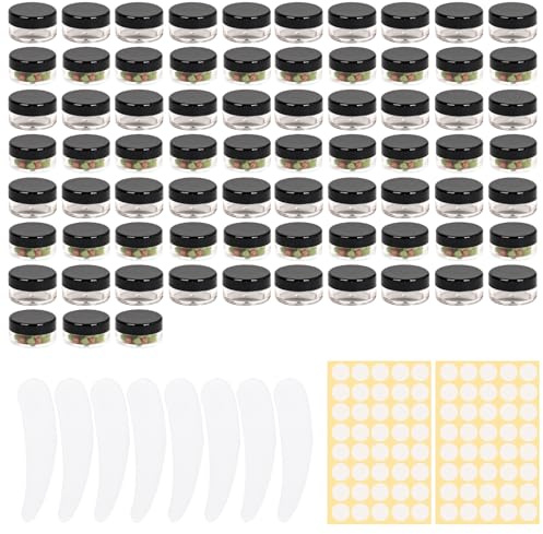 73 Stück döschen 5ml，kosmetikdosen lippenbalsam döschen döschen mit deckel，mini tiegel leere cremedosen probenbehälter ，cremedosen zum befüllen leerdose