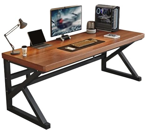 Home Office Furniture, Sekretär Schreibtisch, PC Schreibtisch, Einfacher Schreibtisch Mit K-Typ-Halterung, for Kleine Räume, Schlafsaal, Schlafzimmer, Büro, Moderner, Einfacher Stil