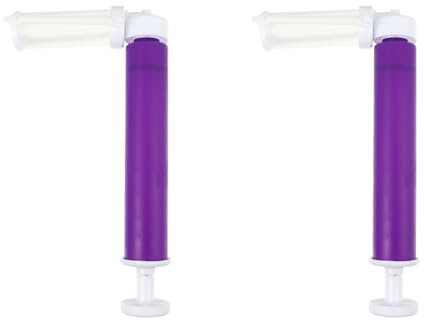 PRETYZOOM 2 Juegos Plumero De Pastel Rociar Kit De Decoración De Pasteles Cacerola Tubo De Spray para Hornear Pasteles Equipo Artificial Brillo Probador De Pasteles Gel Púrpura El Plastico