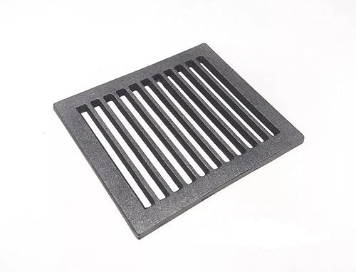 Fonderia Bongiovanni Rejilla de hierro fundido, parrilla para chimenea, estufa de pellets, bandeja para cenizas, 22,5 x 25,5 cm