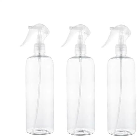 SHUIXIAYUE Lot de 3 flacons pulvérisateurs vides de 500 ml pour huile essentielle de cheveux, pulvérisateur d'eau pour plantes, arrosage, nettoyage des plantes, 6,3 x 6,3 x 24 cm