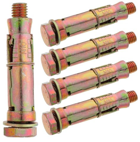 NUOBESTY 5pièces Boulon Ancrage à Coin Zinc Plaqué Vis Expansion Robuste Pour Maçonnerie Et Cloisons Sèches Lot