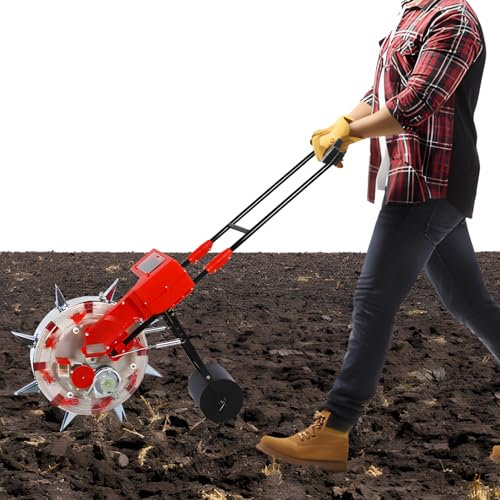 Manual Seeder Machine, Hand-Push Roller for Planting Corn, Cotton, Soybean, Peanut - Walk-Behind Precision Seed Sower