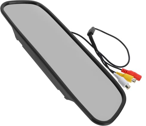 Operitacx Monitor de Espejo Retrovisor de Pantalla LCD de Entradas Cámara DVD Instalación Compatible con Vehículos SUV y Camiones