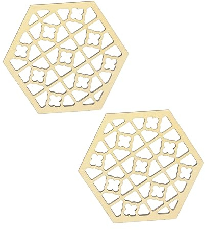 Yardwe 2 Ventanas de Sonido para Erhu de Madera Paulownia Diseño Hexagonal y Transmisión de Sonido Profesional, Accesorios Útiles para Erhu