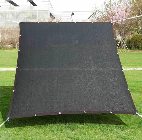 Telo Ombreggiante 3x3 3x4 Gazebo Vela Ombreggiante Impermeabile Tessuto Antistrappo 90% Protezione Solare Telo Ombreggiante Con Occhielli per Giardino, Serra, Fienile Esterno, Tetti ,black-5x6m