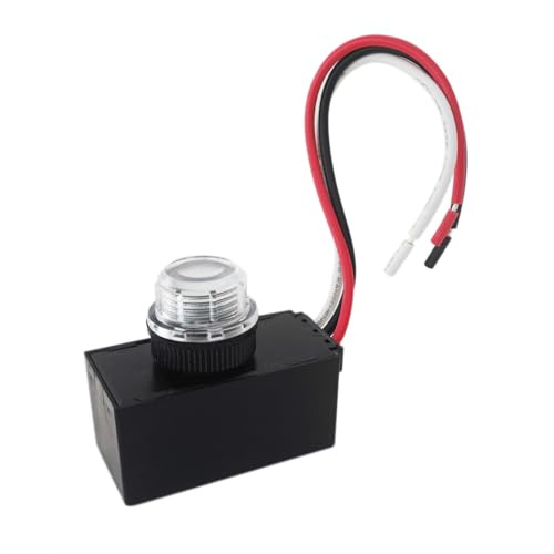 Proshopping AC 120-277V 6A Photoelectric Switch, Dusk to Dawn Sensor for Outdoor Lighting, Auto On/Off Post Photocell Control for LED, Most Lamp Fixtures Bulbs