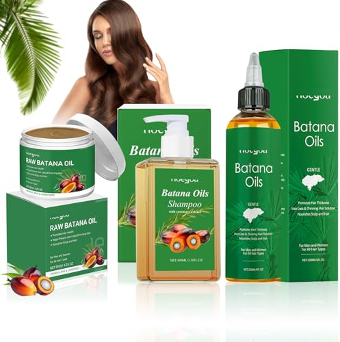 3 Piezas Batana Oil Set, 120ML Batana oil + 120G Acondicionador Batana + 100ML Champú de Batana oil aceite para el crecimiento del cabello, Nutre profundamente el cabello | 100ML Champú de Batana oil aceite para el crecimiento del cabello, Nutre profundamente el cabello