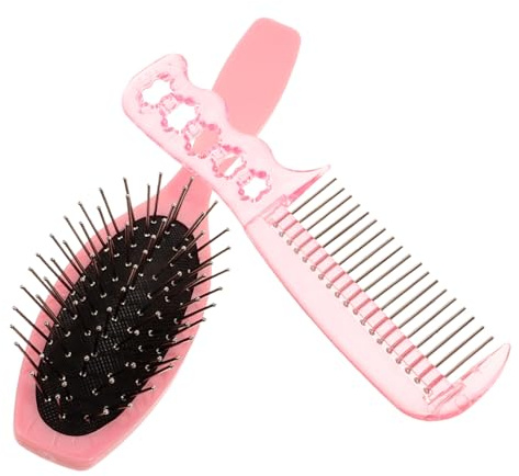 LALADEFIEE Wig Care Tools Small Steel Comb Hair Brush Paddle Brush for Wet Hair Smoothing Detangling