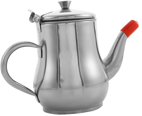 COLLBATH Contenitore Olio con Filtro Antigoccia per Cucina Domestica e Ristorante Pentola per Olio da Cucina Resistente Alta Temperatura con Manico Spesso e Separatore Grasso Integrato