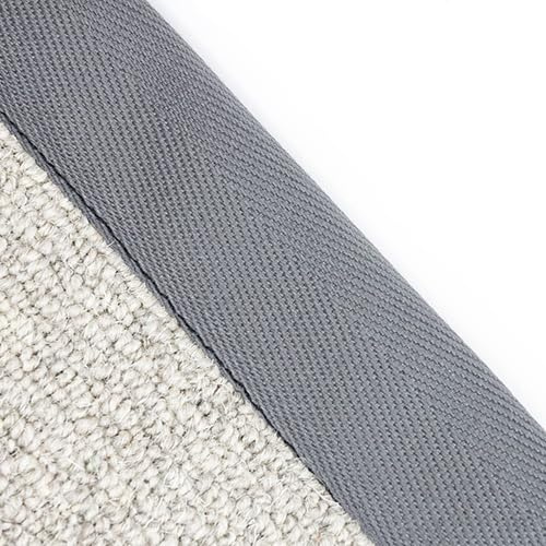 Herringbone Carpet Edge Binding Tape 120mm, supplied by the Metre as One Continuous Length (Quarry Grey)