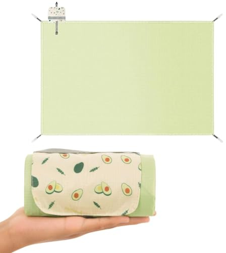 EVBOTGEE Picknickdecke Klein 100x150 cm Wasserdicht Picknickdecke, Ultraleicht Kompakt Camping Stranddecke, Leichte Mini Picknickdecke, Wasserdicht Doppelseitig für Strand Camping Reisen