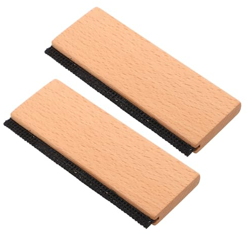HOUDERCO 2 Piezas Cepillo Quitapelusas para Ropa de Cachemira y Lana Mango de Madera de Sándalo, Elimina Pelusas y Pelos sin Dañar, Adecuado para Cuidado Diario de Abrigos