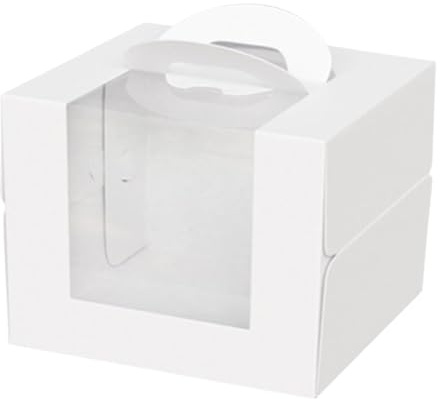 Qianly Scatola per il trasporto di torte da asporto, contenitore per dessert da asporto, elegante e multiuso per torte, ideale per anniversari e matrimoni, 26 Cm X 26 Cm X 22