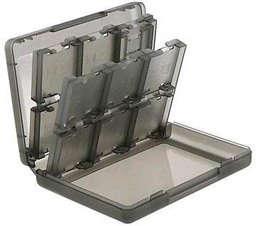 OSTENT 28-in-1 Game Memory Card Case Cover Holder Cartridge Storage Compatible for Nintendo 3DS (Black)
