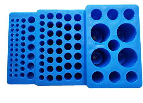 MUHWA Trapezförmiger Multifunktionsständer, 92 Positionen, für 0,2–50 ml Röhrchen, Polypropylen