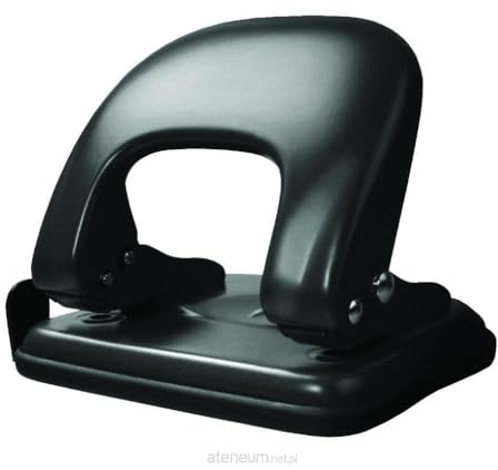 Metall-Locher Schwarz matt Bürolocher für 25 Blatt Anschlagschiene mit Formatvorgaben Papierlocher Puncher Lochdurchmesser 6 mm Lochabstand 8 cm für Zuhause Büro Schule und unterwegs