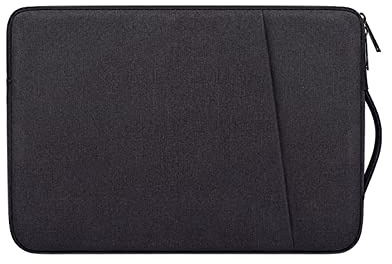 Housse Sacoche avec Poignée pour Ordinateur Portable Pochette de Protection étanche Compatible avec Ultrabooks et Netbooks 14.1-15.4 inch (Noir)