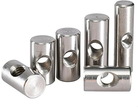 CTLH20 M4 M5 M6 Bulloni a Botte in Acciaio Inossidabile 304 Perno cilindrico Tassello Foro a Croce Dado Incorporato per Accessori per mobili in legno-M4x20 (10 Pezzi)