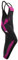 Peto elástico de trabajo para mujer, pantalones de trabajo con bolsillos para rodilleras - power stretch - Negro-Rosa, 40