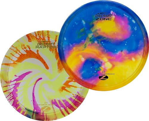 Discraft Z Fly-Dye Doppelpack – Disc-Golf-Set | Buzzz & Nuke SS | Zone & Raptor | Sol & Avenger SS | perfekt für Männer, Frauen und Kinder | Scheibengewicht, Farbe und Folie variieren
