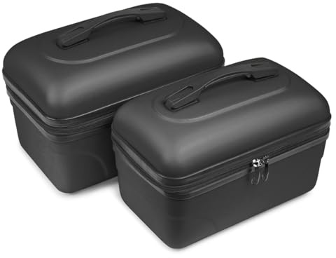 2er-Set Große starre Waschtisch-ABS-Schale - Kulturbeutel/Make-up-Etui 35 cm