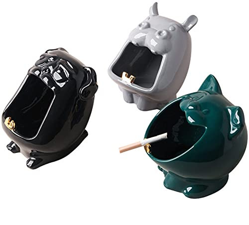 Cendrier Paquet de 3 cendres Création Création Cendrier Cendrier Grand Bouche Dog Maison Décoration Bac de cendre Convient au porte-cendres de cigarette cendrier pour cigarettes
