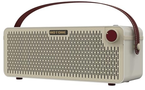 HOTONE Gitarrenverstärker Bluetooth Multifunktionaler Touchscreen Gitarre Bass IR Gehäuse mit Multi FX Stereo Mobile APP Pulze (Weiß)