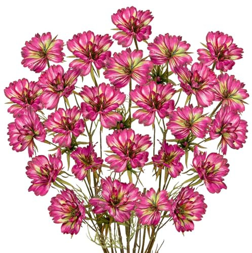 Arborus 5 flores artificiales de crisantemo de 27.9 pulgadas, flores artificiales de seda de tallo largo para jarrones altos, decoración de arreglos florales para el hogar, boda, arreglos florales