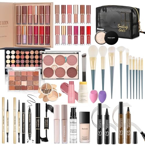 Make up Sets Woman, Ruicen Makeup Sets for Women, Makeup Kit for Women, Makeup Set Full Kit, Includes Foundation 40 Color Eyeshadow Eyebrow Pen etc Cosmetic Make Up Gift Set