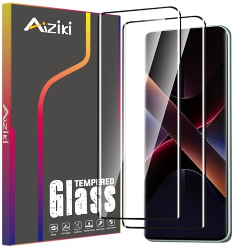 Aiziki [2 Pezzi Vetro Temperato per Xiaomi Poco X7, HD Chiaro, Anti Graffio, Anti-Impronte, Durezza 9H Pellicola Protettiva a Copertura Totale con Xiaomi Poco X7
