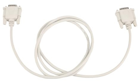 Asyduey VGA DB15 Male vers RS232 DB9 Adapteur Masculin de Pin Cable/Video Graphic Extension Cable (Blanc, 1.4M)