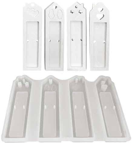 Molde de cemento – moldes de silicona | 4 cavidades decoración del hogar moldes de yeso para fabricación artesanal, moldes de hormigón balaustrada, adoquines para hormigón reutilizable, herramienta de