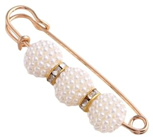 Rockreyoa 10 stycken broscher för kläder pärlor broscher nålar strass säkerhetsnålar konstgjorda pärlor broscher urringningsnålar säkerhetsnål brosch damer brosch strass clip Jana MEI